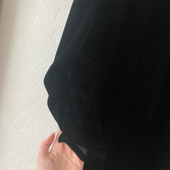 NWT black velvet Zara dress large - Picture 5 of 5